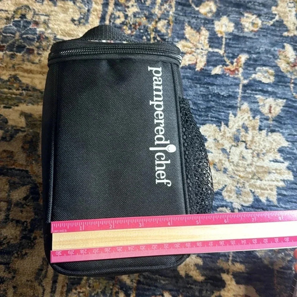 4 Piece Pampered Chef Make & Take Mason Jar Lunch Set Fork/Spoon Insulated Bag - Picture 14 of 16